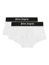 Palm Angels Cotton Boxer Duo Logo Band In Animal Print