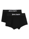 Palm Angels Pack-of-two Logo Waistband Briefs In Black