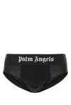 Palm Angels Elastic Waistband Cotton Brief Duo In Black