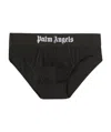 Palm Angels Logo Waistband Briefs In Black