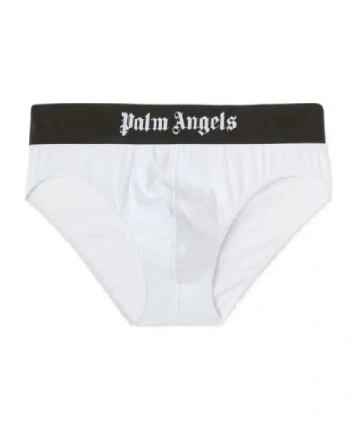 Palm Angels Logo Waistband Briefs In White