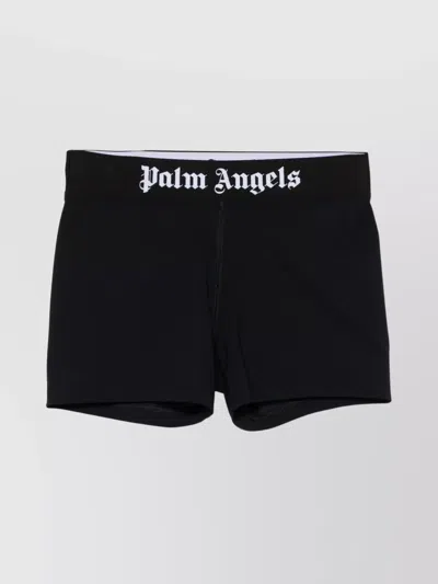 PALM ANGELS LOGO WAISTBAND STRETCH SHORTS