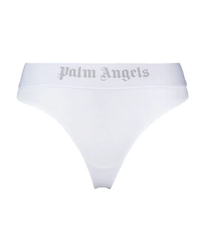 Palm Angels Logo-waistband Thong In White