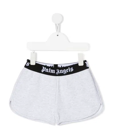Palm Angels Logo Waistband Track Pants In White