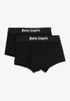 Palm Angels Men's Set Of Two Cotton Boxers | Size Small | Pmuh001c99fab0020110 Color Whiteblack In Black