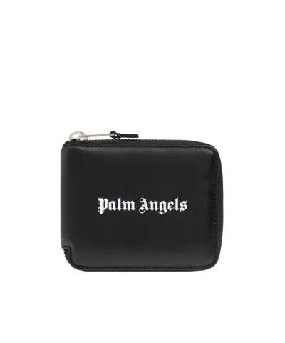 PALM ANGELS PALM ANGELS LOGO PRINTED ZIPPED WALLET