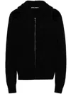 PALM ANGELS PALM ANGELS LOGO WOOL BLEND HOODED SWEATER