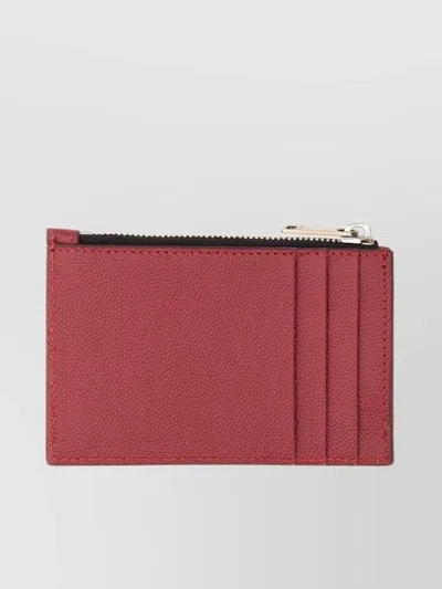 Palm Angels Logo Zip Card Holder With Slots In Pink
