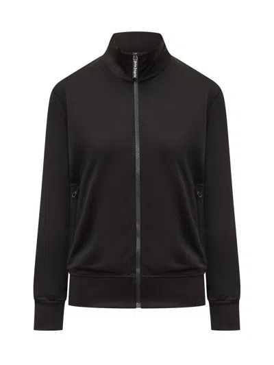 Palm Angels Logo Zipped Track Jacket In Black