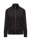 Palm Angels Curved Logo Track Jacket In Black