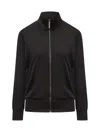 Palm Angels Curved Logo Track Jacket In Black