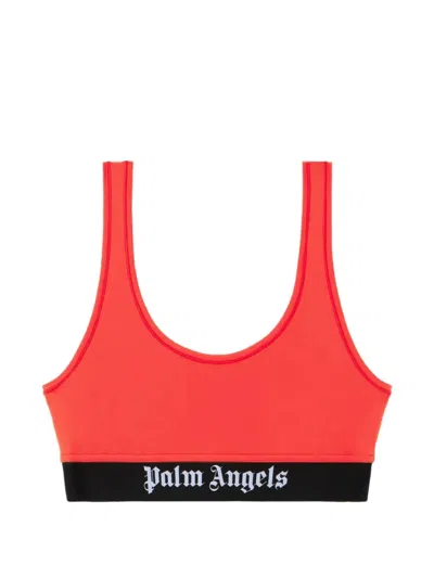 Palm Angels Logo-band Sports Bra In Red