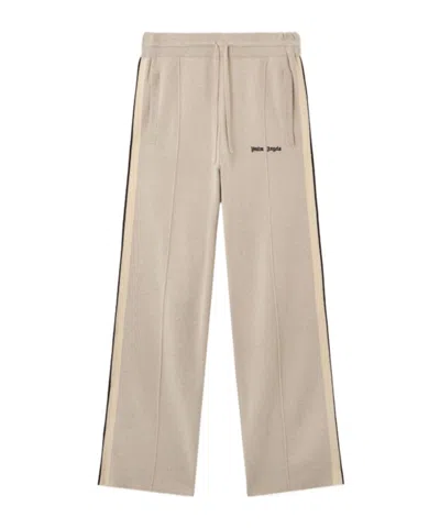 Palm Angels Logo-detail Knit Track Pants In Brown