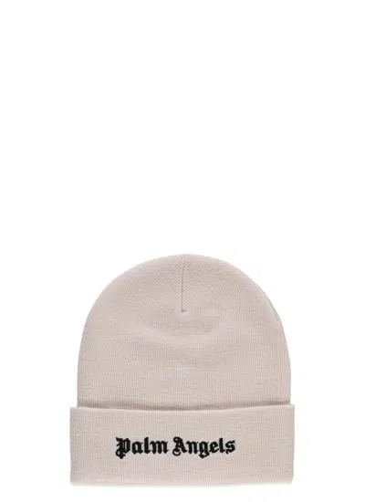 Palm Angels Logoed Beanie In Pink