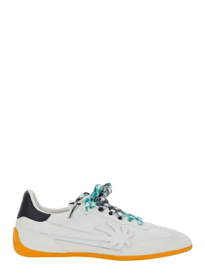 Palm Angels Logo-embellished Calf Leather Sneakers In Multi