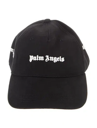 Pre-owned Palm Angels Logo-embellished Canvas Baseball Cap W/tags In Black