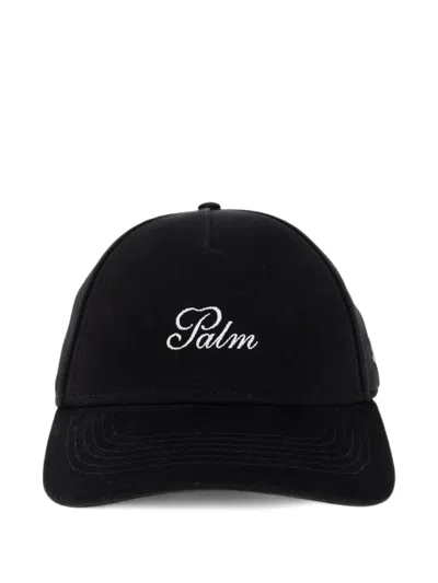 Palm Angels Logo-embroidered Baseball Cap In Black