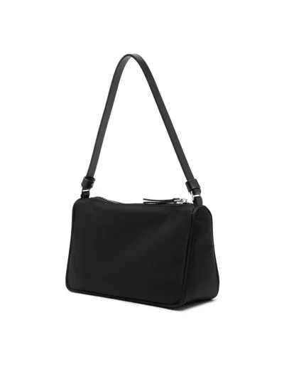 Palm Angels Logo-embroidered Nylon Shoulder Bag In Black