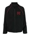Palm Angels Logo-embroidered Shell Jacket In Black