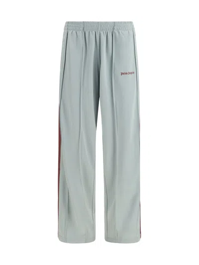 Palm Angels Logo-embroidered Track Joggers In Gray