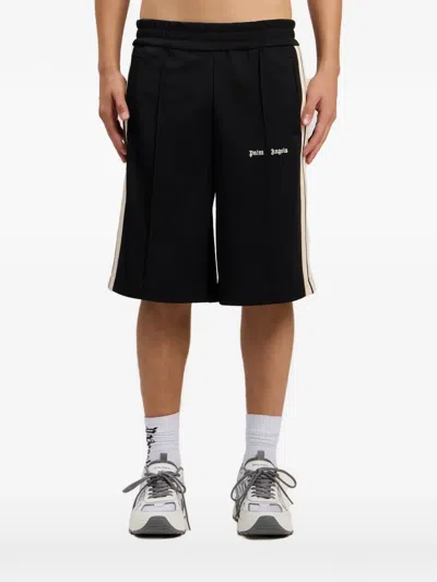 Palm Angels Logo-embroidered Track Shorts In Black