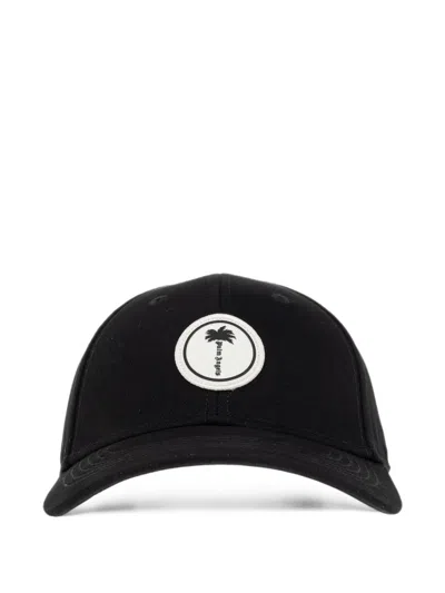 Palm Angels Logo-patch Baseball Cap In Black