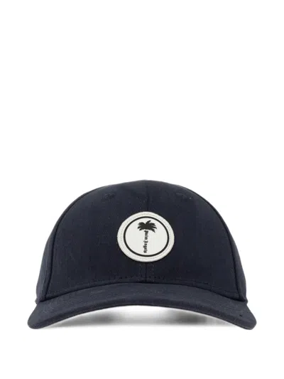 Palm Angels Logo-patch Baseball Cap In Blue