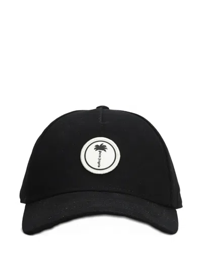 Palm Angels Logo-patch Baseball Cap In Gray