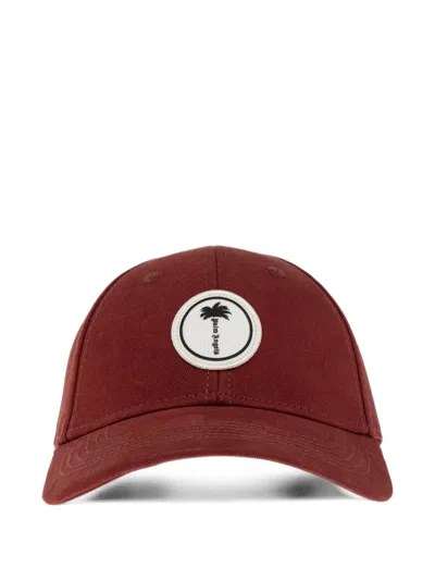 Palm Angels Logo-patch Baseball Cap In Red
