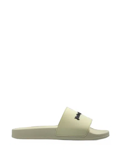 Palm Angels Logo-plaque Slides In Multi