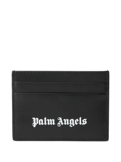 Palm Angels Logo-print Card Holder In Black