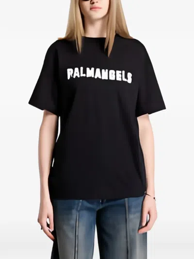 Palm Angels Logo-print Cotton T-shirt In 블랙