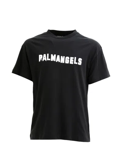 Palm Angels Logo-print Cotton T-shirt In Black