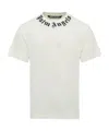 Palm Angels Neck Logo Printed T-shirt In White