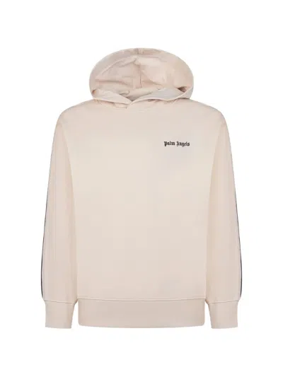 Palm Angels Kids' Logo-print Hoodie In Neutral