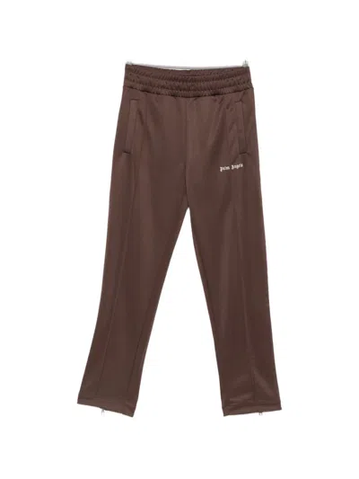 Palm Angels Logo-print Joggers In Brown
