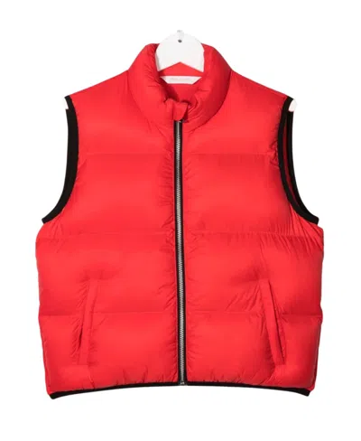 Palm Angels Logo-print Padded Gilet In Red