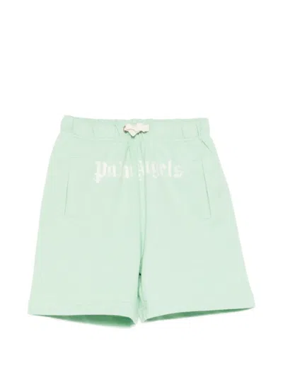 Palm Angels Kids' Drawstring Shorts In Green