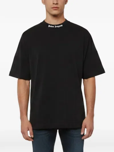 Pre-owned Palm Angels Logo-print Short-sleeve T-shirt In Black