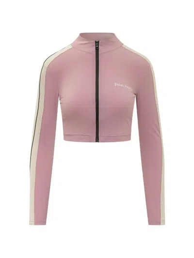 PALM ANGELS LOGO-PRINT SIDE-STRIPE JACKET