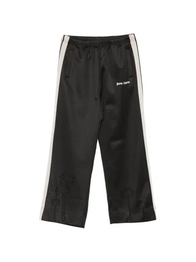 Palm Angels Kids' Wide Leg Track Pant In Black