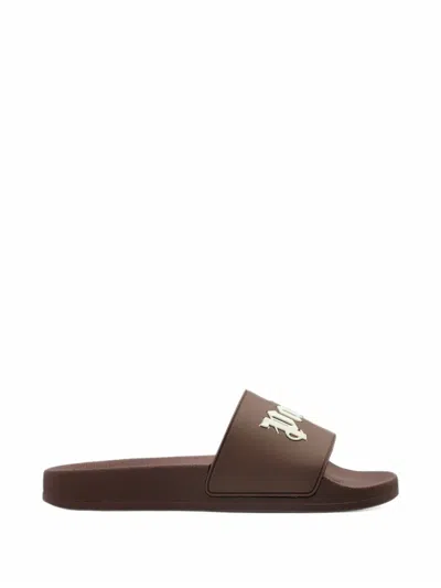 Palm Angels Logo-print Slides In Multi