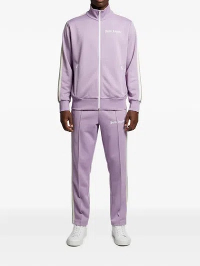 Pre-owned Palm Angels Logo-print Striped Tracksuit In Purple