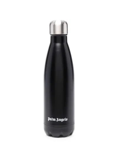 Palm Angels Logo-print Thermal Bottle In Black