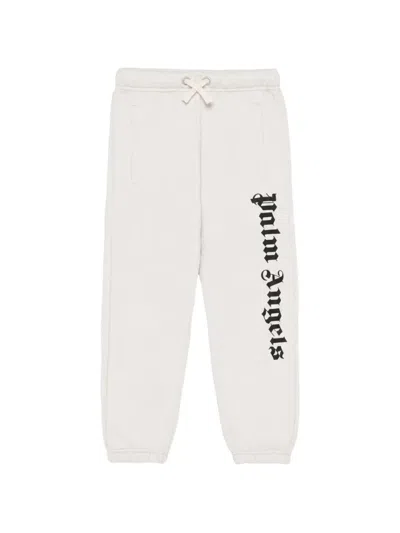 Palm Angels Kids' Logo-print Track Pants In White