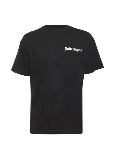 Pre-owned Palm Angels Logo-print T-shirt In Black