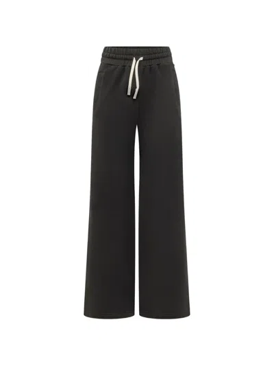 Palm Angels Logo-print Wide-leg Track Pants In Black