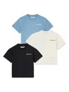 Palm Angels Logo-print T-shirt (pack Of Three) In 蓝色