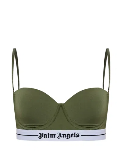 Palm Angels Logo-tape Detachable-strap Bra In Multi
