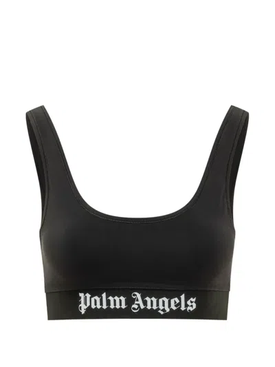 Palm Angels Logo-underband Sports Bra In Black